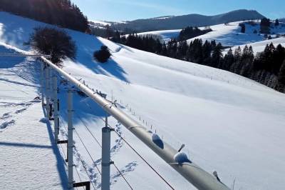 Výhľad z ubytovania v obci Pucov, Vila Veles, Pucov