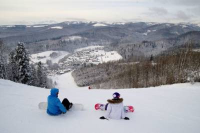 Pohľad z vrcholu zjazdovky na Levočskú dolinu, CHALET Martuška, Levoča