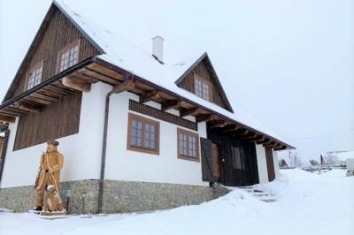 Exteriér ubytovania v obci Drábsko, Vrchársky dvor - Chalupa pod Dlhým grúňom, Drábsko