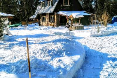 Exteriér v zime, Chata Štrbianka, Štrba