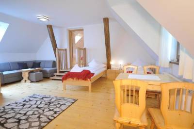 Apartmán – obývačka s 2 lôžkami a 2 prístelkami, Rekreačný dom Horehronská kúria, Telgárt