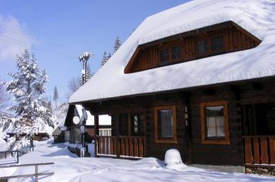 Exteriér v zime, Štýlová chalupa vo Vyšnej Boci, Vyšná Boca