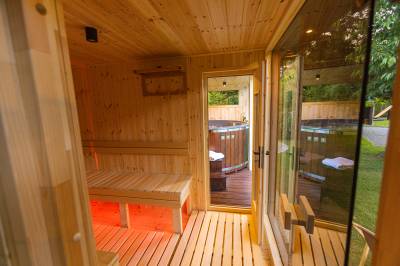 Wellness zóna - interér, Chaty Katka, Oravský Biely Potok