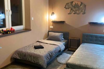 Spálňa s 1-lôžkovými posteľami, Apartmány Bučina, Oravská Lesná