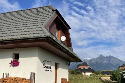 Exteriér - výhľad na Tatry, Domček &amp; SAUNA garden, Stará Lesná