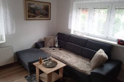 Obývačka so sedačkou, Apartmán Jarka, Štrba