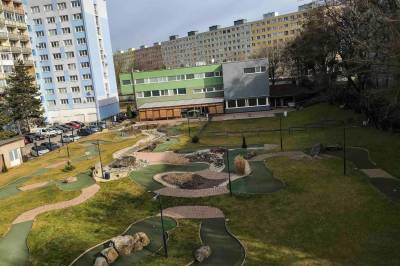 Výhľad na minigolf, Apartmán Košice, Košice