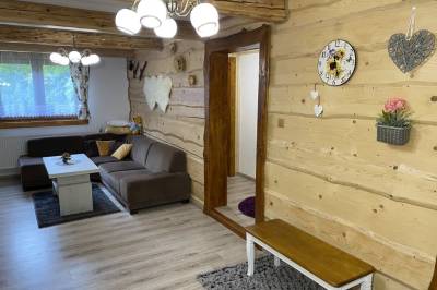 Apartmán 1 - obývačka s gaučom, Villa Martini, Lazy pod Makytou