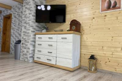 Apartmán 1 - obývačka s TV, Villa Martini, Lazy pod Makytou