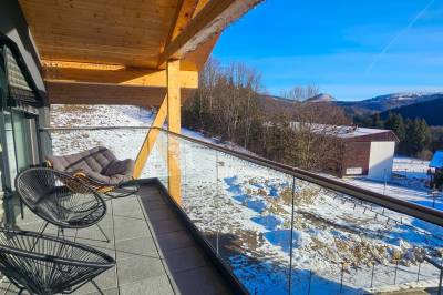 Balkón so sedením, Apartmanica Chalet 5B, Donovaly