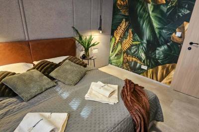 Spálňa s manželskou posteľou, Apartmanica Chalet 5A, Donovaly