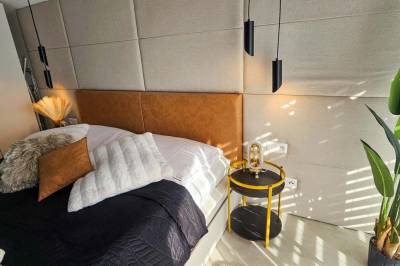 Spálňa s manželskou posteľou, Apartmanica Chalet 5A, Donovaly