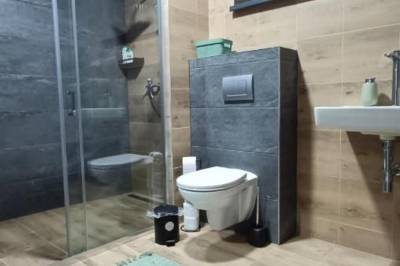 Štúdio s terasou - kúpeľňa so sprchovacím kútom a WC, SuperChata, Zemplínske Hámre