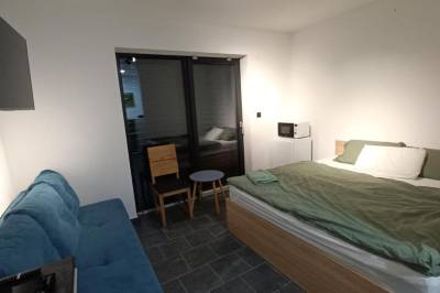 Štúdio s terasou - spálňa, SuperChata, Zemplínske Hámre