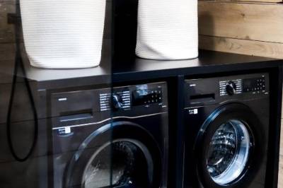 Kúpeľňa s pračkou, Chata Andromeda, Oravská Lesná