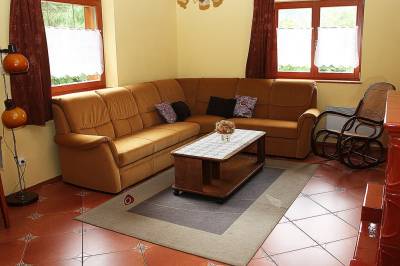 Obývačka s gaučom, Chata Dominika, Bystrá