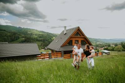 Exteriér ubytovania v obci Beňuš, Zrub Azarka, Beňuš