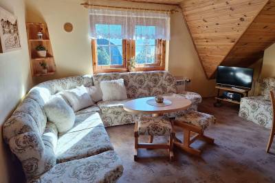 Apartmán 2 - obývačka, Chata Hradište, Belá - Dulice