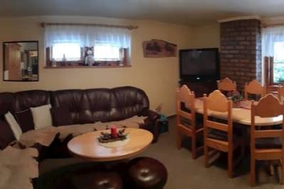 Apartmán prízemie - bezbariérový - obývačka, Chata Hradište, Belá - Dulice