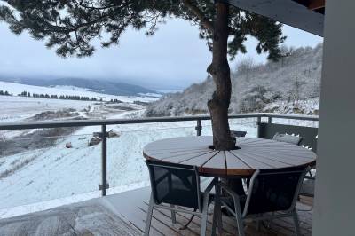 Terasa so sedením, Chata Dorotka na sosne, Nová Ľubovňa