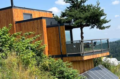 Exteriér ubytovania v Novej Ľubovni, Chata Dorotka na sosne, Nová Ľubovňa