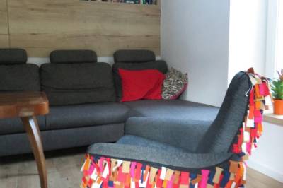 Obývačka s gaučom, Chalupa Klokočka, Klokočov