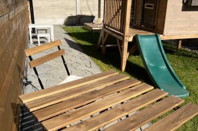 Terasa so sedením, Chata Vojtek, Terchová