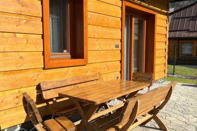 Terasa so sedením, Chata Vojtek, Terchová