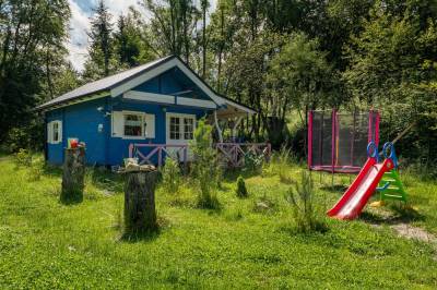 Exteriér ubytovania v obci Leštiny, Chatka Kolibaba, Leštiny