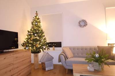 Obývačka s gaučom a TV, Domček pod lesíkom, Hôrka