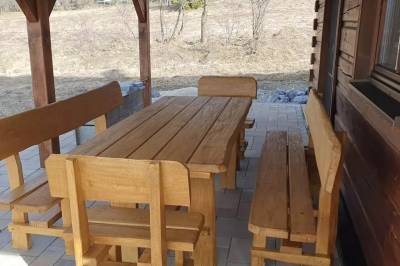 Terasa so sedením, Chata Rabčice, Rabčice