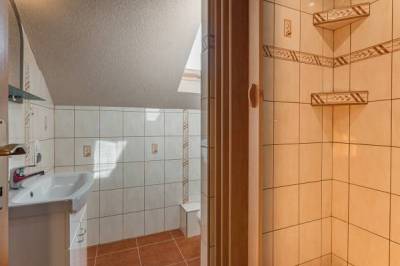 Kúpeľňa so sprchovacím kútom a WC, Privát u Dany, Ždiar