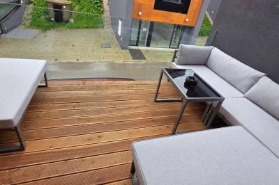 Terasa so sedením, Apartmanica Hrabovo 32-3B, Ružomberok