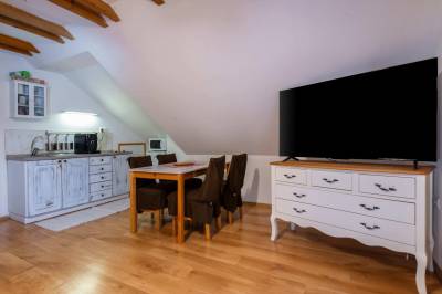 Kuchyňa prepojená s obývačkou, Apartmanica Tále 4C, Bystrá
