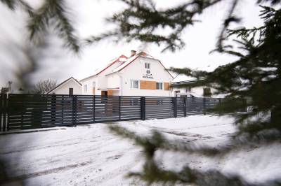 Exteriér v zime, Villa Michaela, Bešeňová