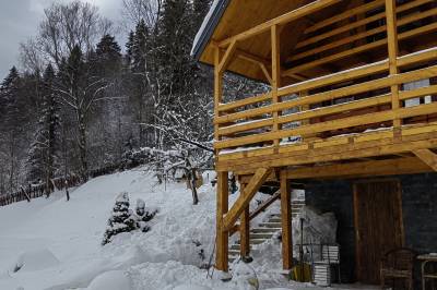 Exteriér v zime, Chalet Martina, Oščadnica