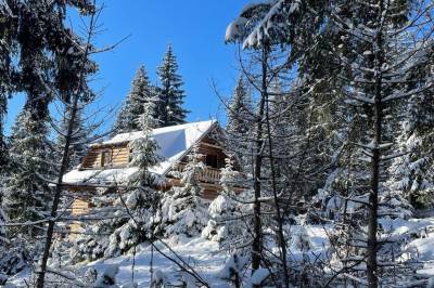 Exteriér ubytovania v obci Oravská Polhora, Drevenica Kristína, Oravská Polhora