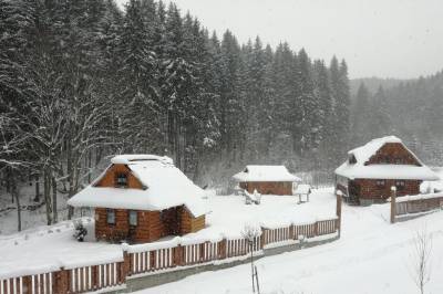 Exteriér ubytovania v Oravskom Podzámku, Drevenice u Jozefa, Oravský Podzámok