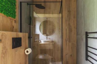 Apartmán Malinô Hrabovo 2 - Kúpeľňa s toaletou a sprchovacím kútom, Malinô Apartments - Chalets in Ski &amp; Bike Park, Ružomberok